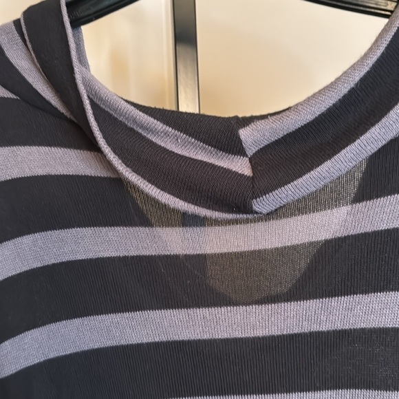 INC international concepts black and gray striped cowl neck sweater size 2X - Picture 6 of 8